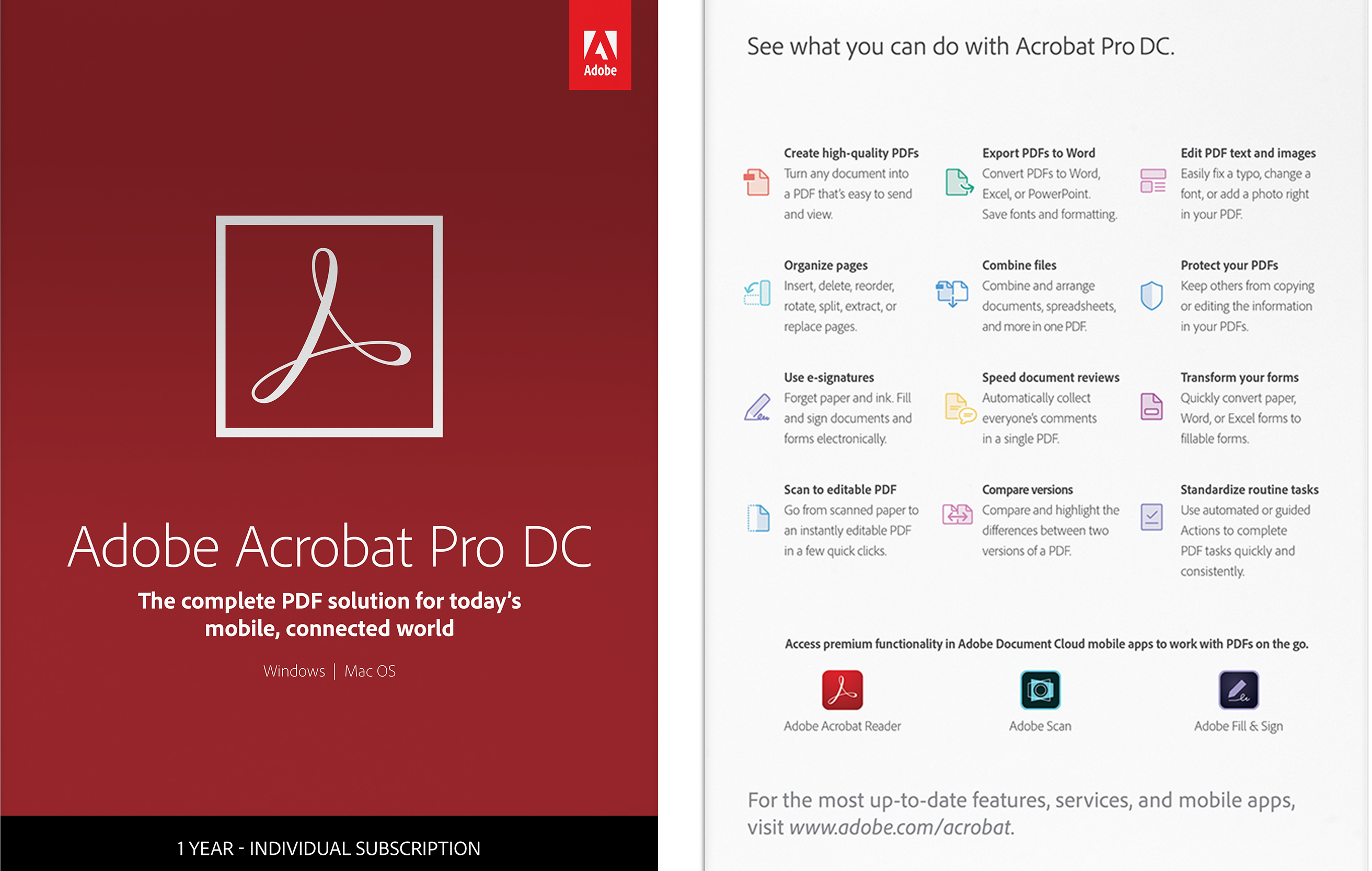 Acrobat DC Pro – muokkaa ja muunna PDF-tiedostoja Adobe Acrobat Pro-logo
