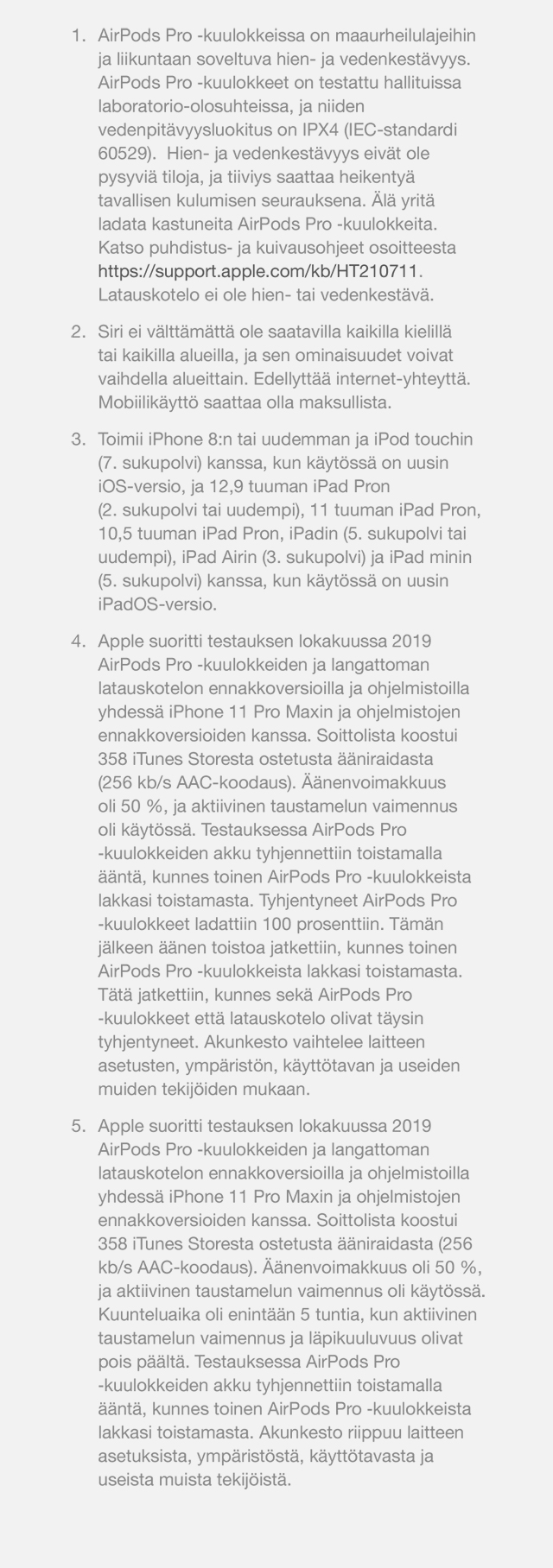 Lisätietoa Apple Airpods Pro -kuulokkeista Lisätietoa Apple Airpods Pro -kuulokkeista