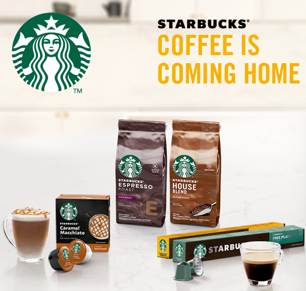 Starbucks – rakastamasi kahvi helposti kotonasi Starbucks-kahvikapselit Nespresso ja Dolce Gusto -kapselikoneille