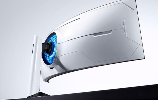 Kaunis ja futuristinen muotoilu G9 Odyssey -näytön takaosa
