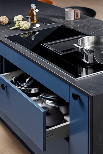 Epoq Trend Blue Grey -keittiö Epoq Trend Blue Grey -keittiö ja uuni