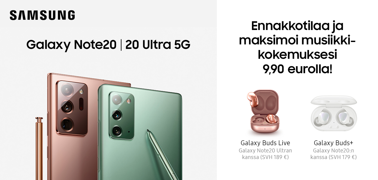 Ennakkotilaa ja optimoi kuuntelunautinto Samsung Galaxy Note 20 ja Note 20 Ultra 5G