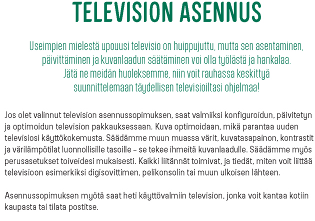 Käyttövalmis televisio