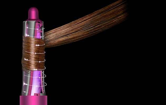 Dyson Airwrap Dyson-laitteen ympärille kiedotut hiukset
