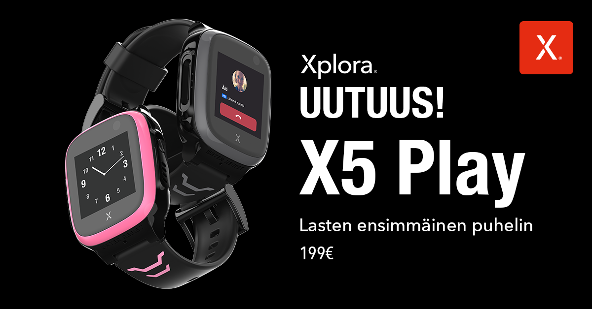Uusi X5 Play -kellopuhelin tarjoaa tutut ominaisuudet sekä paljon muuta Xplora X5 PLAY
