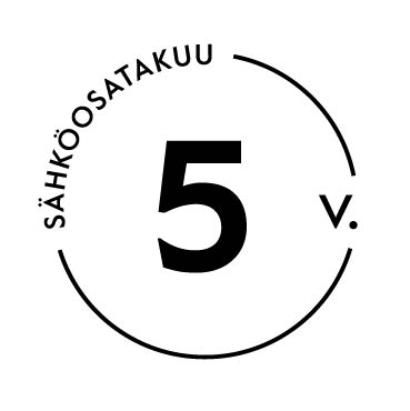 Tarjoamme sähkötuotteille viiden vuoden takuun Kuvake 5 vuoden takuusta