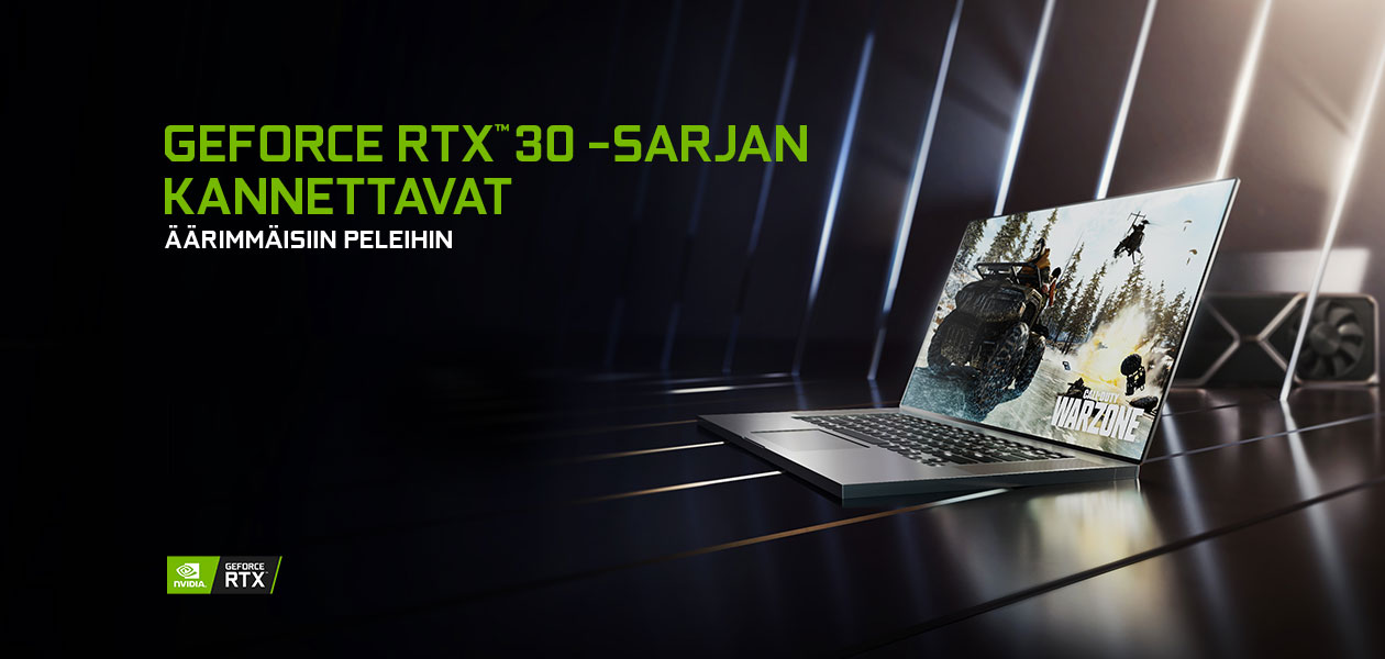 The Ultimate Play NVIDIAN uudet GeForce RTX 30 -sarjan kannettavat tarjoavat äärimmäistä nopeutta.
