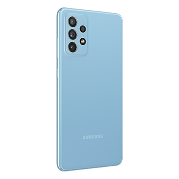 Yksi otos (Single Take) auttaa sinua löytämään uusia kuvakulmia Samsung Galaxy A72 -älypuhelin viistosti takaapäin kuvattuna.