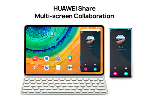 Huawei Share -toiminto jakaa näytöt MatePad Pro Huawei-puhelimen vieressä