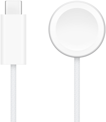 USB-C-laturi Apple Watchin magneettisen pikalaturin vieressä