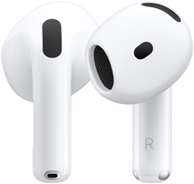 AirPods 5, etu- ja takanäkymissä esillä muotoilu