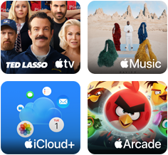 Apple One ‑ruudut – Apple TV, Apple Music, iCloud+ ja Apple Arcade
