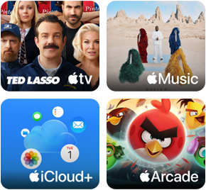 iPad, Apple One ‑tarjouksen mainos, osta mikä tahansa uusi iPad, saat Apple Onen maksutta kolmeksi kuukaudeksi, jolloin saat käyttöösi nämä palvelut: Apple TV, Apple Music, iCloud+ ja Apple Arcade