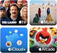 iPad, Apple One ‑tarjouksen mainos, osta mikä tahansa uusi iPad, saat Apple Onen maksutta kolmeksi kuukaudeksi, jolloin saat käyttöösi nämä palvelut: Apple TV, Apple Music, iCloud+ ja Apple Arcade
