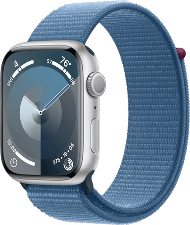 Apple Watch S9 45mm GPS (hopea alu./talvensininen Sport Loop)