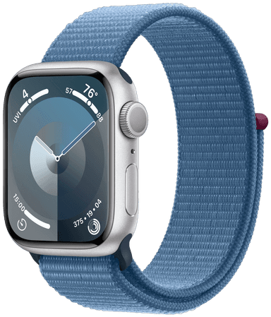 Apple Watch S9 41mm GPS (hopea SS/talvensininen Sport Loop)