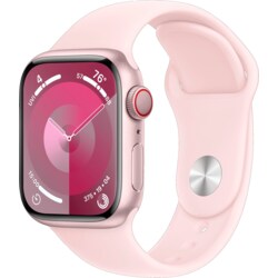 Apple Watch S9 41mm GPS+CEL (pinkki alu./vaaleanpun. Sport Band) M/L
