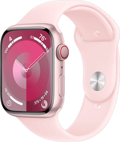 Apple Watch S9 45mm GPS+CEL (pinkki alum./vaaleanpun. Sport Loop)) M/L