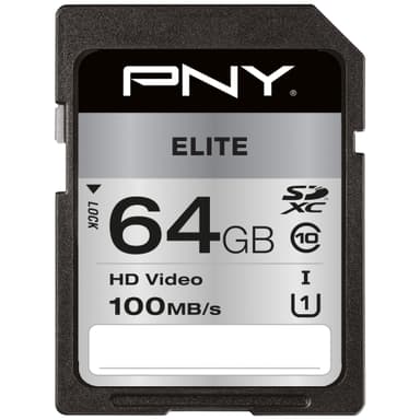 PNY Elite SDXC muistikortti (64 GB)