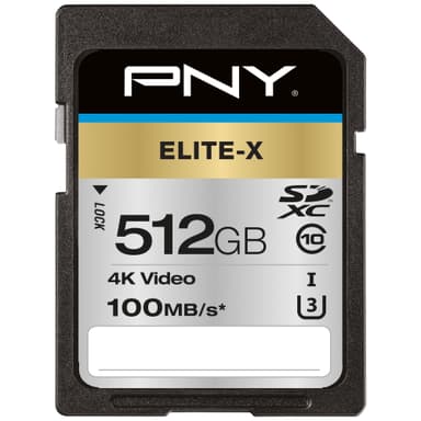 PNY Elite-X SDXC muistikortti (512 GB)