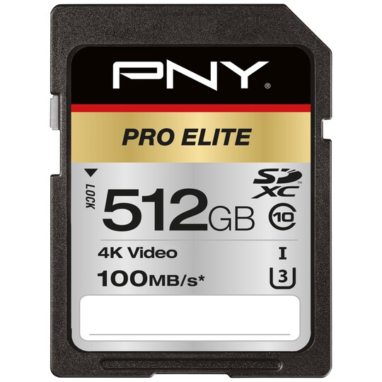 PNY Pro Elite SDXC muistikortti (512 GB)