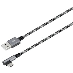 Sandstrøm USB-A - USB-C  johto (harmaa/musta)
