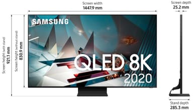 Samsung 65" Q800T 8K UHD QLED Smart TV QE65Q800TAT (2020)