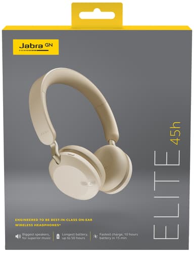 Jabra Elite 45h langattomat on-ear kuulokkeet (kullanbeige)