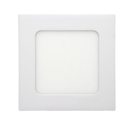 LED-paneeli upotettava valonheitin 6W, lämmin valkoinen, kulmikas