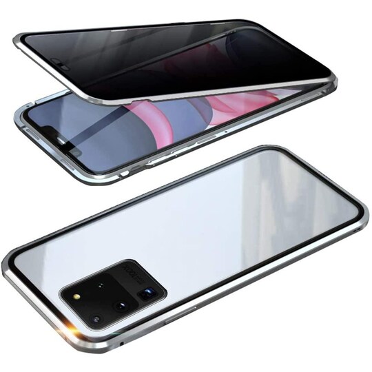 Kannettava kansi, kaksipuolinen karkaistu lasi - Samsung S20 Ultra - hopea