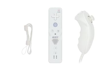 Langaton peliohjain ja Nunchuck Wii 6-akselille - valkoinen