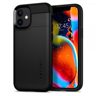 Spigen iPhone 12/iPhone 12 Pro Suojakuori Slim Armor CS Musta