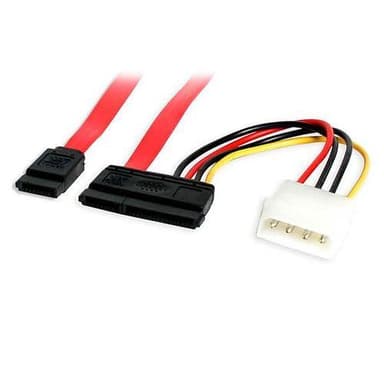 StarTech.com SATA18POW, 0,457 m, SATA III, SATA 7-pin + Molex (4-pin), Punainen,