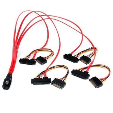 StarTech.com SAS808782P50, 0,5 m, 1 x SFF-8087, 4 x SATA, 4 x SFF-8482, Hane/Hon