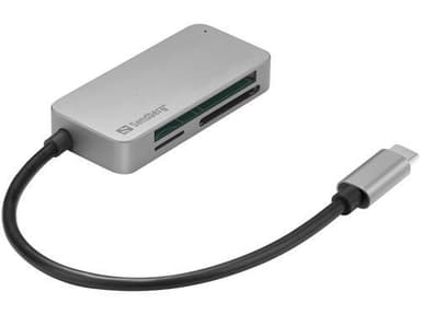 Sandbergin USB-C-monikortinlukija Pro