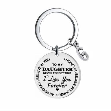 Avaimenperä tunnisteella ""To my Daughter"" (Tyttärelleni) Ruostumaton teräs