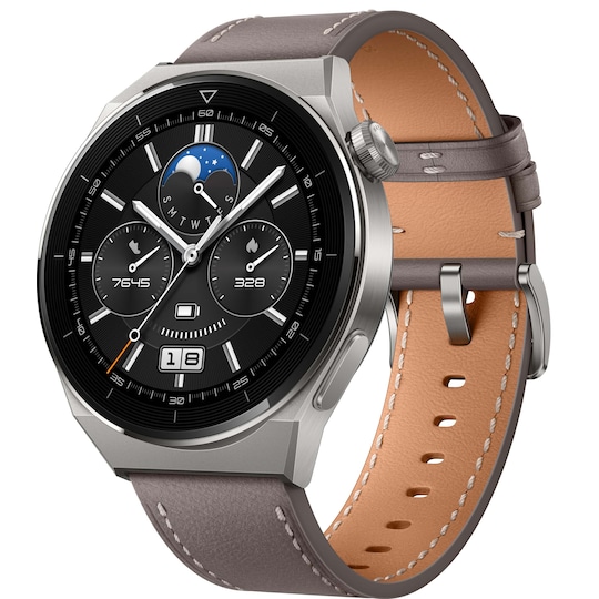 Huawei Watch GT3 Pro älykello 46 mm (nahka/harmaa)