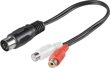 Audio-kaapeli sovitin  DIN uros stereo RCA naaras