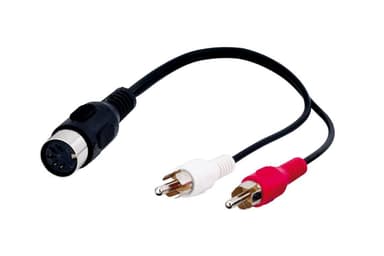 Goobay Audio-kaapeli sovitin  DIN naaras - stereo RCA uros