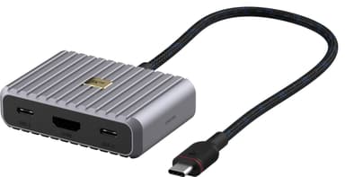 Unisynk 5 Port 8K 100W USB-C hubi (harmaa)