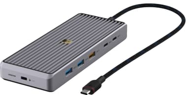Unisynk 12 Port 8K 100 W USB-C hubi (harmaa)