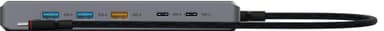 Unisynk 12 Port 8K 100 W USB-C hubi (harmaa)