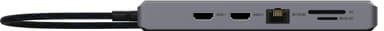 Unisynk 12 Port 8K 100 W USB-C hubi (harmaa)