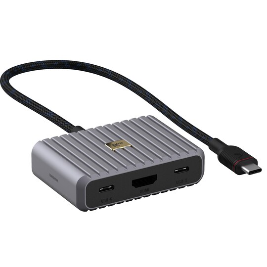 Unisynk 5 Port 8K 100W USB-C hubi (harmaa)