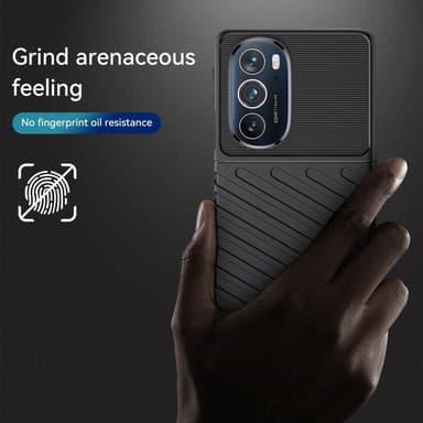 SKALO Motorola Edge 30 Pro Armor Thunder Suojakuori - Musta