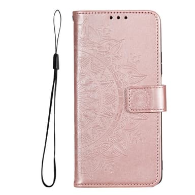 SKALO Samsung A13 5G Mandala lompakkokotelo - Ruusukulta