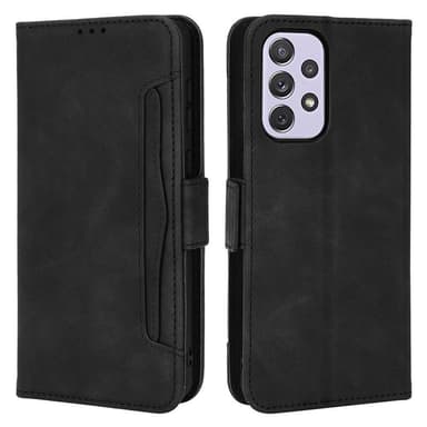 SKALO Samsung A53 5G 6-lokeroa Lompakkokotelo - Musta