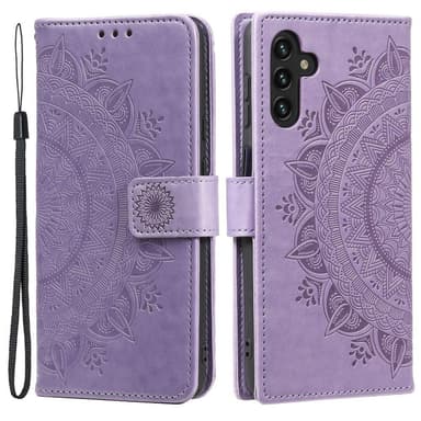 SKALO Samsung A13 5G Mandala lompakkokotelo - Violetti