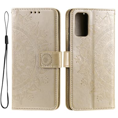 SKALO Samsung A33 5G Mandala lompakkokotelo - Kulta