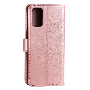 SKALO Samsung A33 5G Mandala lompakkokotelo - Ruusukulta